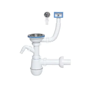 Single Bowl Sink Bottle Trap Waste Kit with Overflow