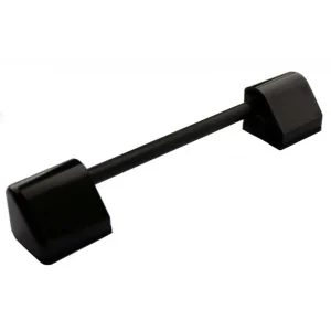 Black Toilet Seat Hinges Fittings Brackets With Connecting Rod Plastic