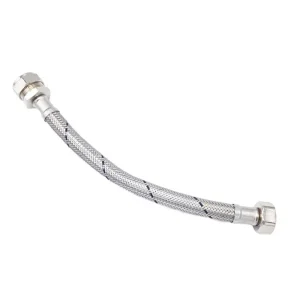 Flexible Hose Pipe Connector Tail 22mm x 3/4" Compression 300mm WRAS