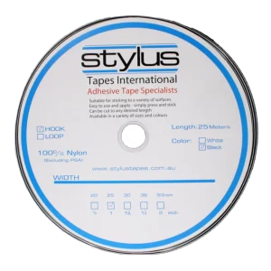 Stylus Self-Adhesive Hook & Loop Tape, 25m roll